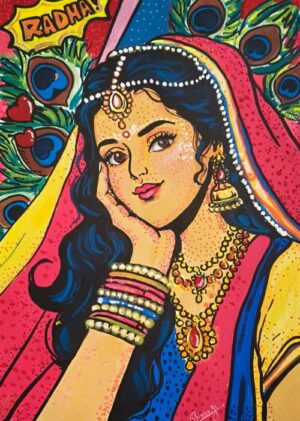 Sri Radhaji Pop art