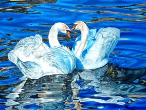 Swan painting