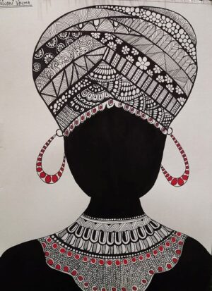 African girl face