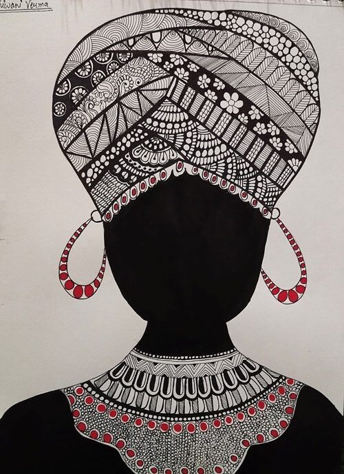 African girl face